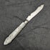 1910 British Antique White Pearl Shell Handle Pure Silver Engraving Blade Folding Pen Knife